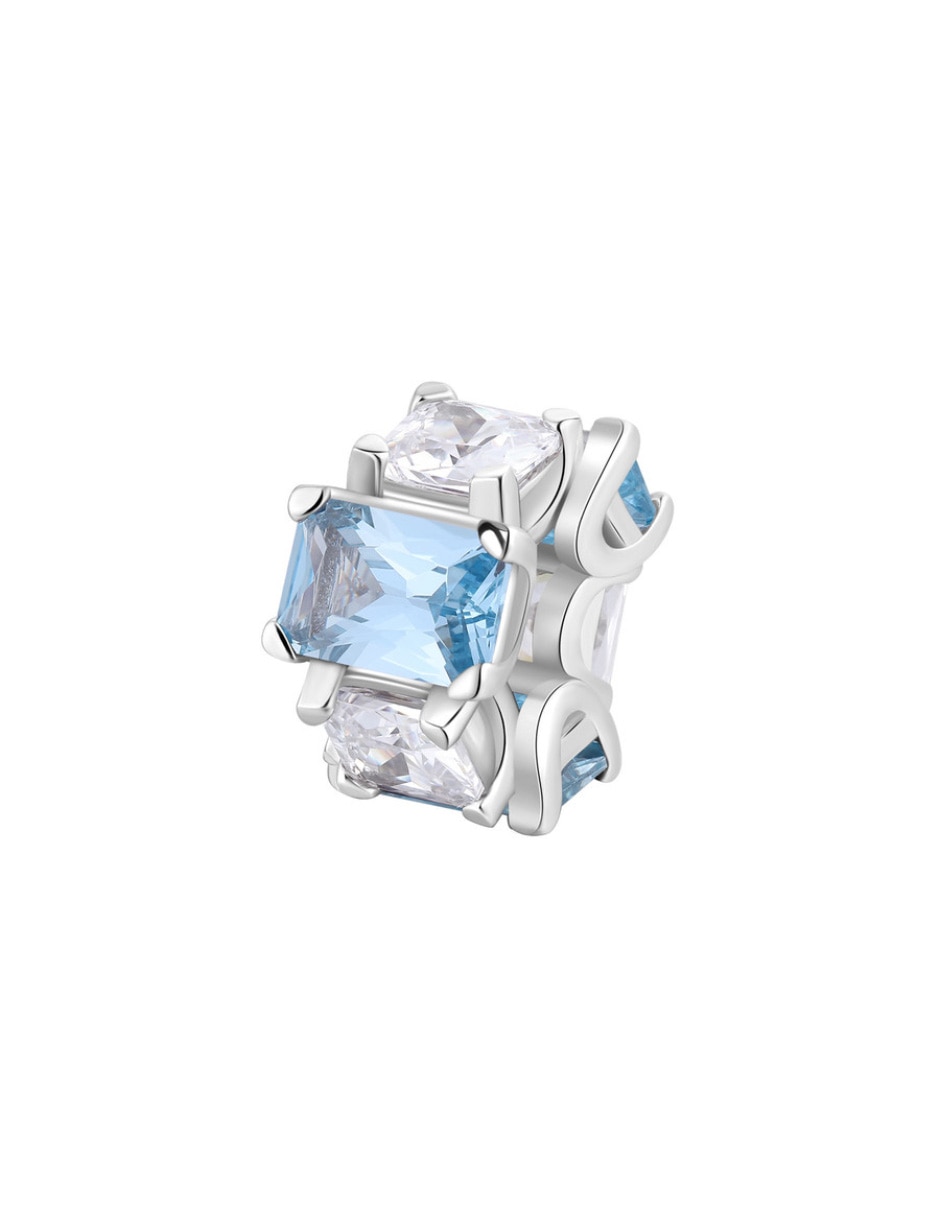 Charm circular fancy cloud light blue de plata P 925 2