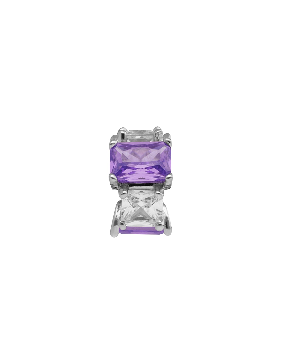 Charm circular fancy magic purple de plata P 925