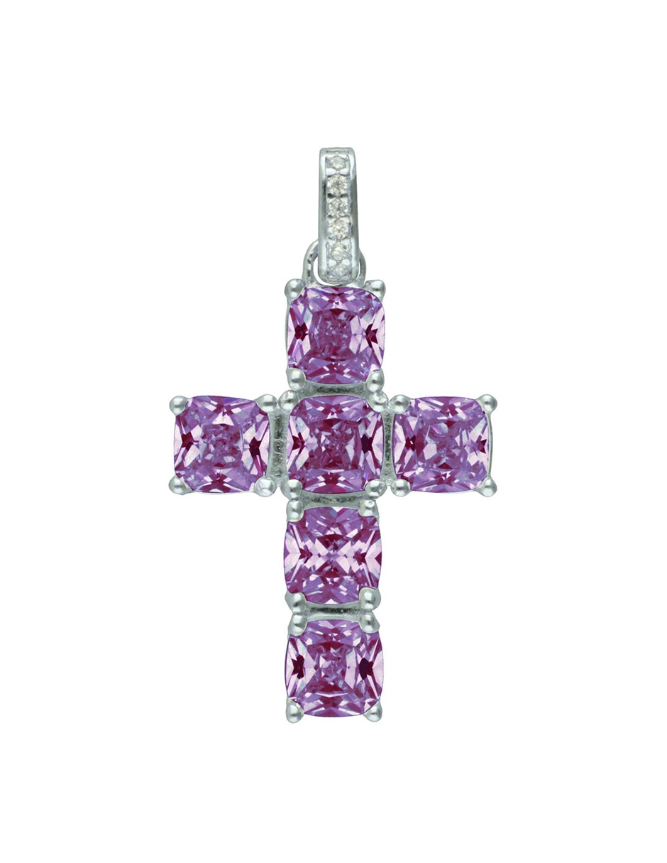 Charm de cruz fancy magic purple de plata P 925 1