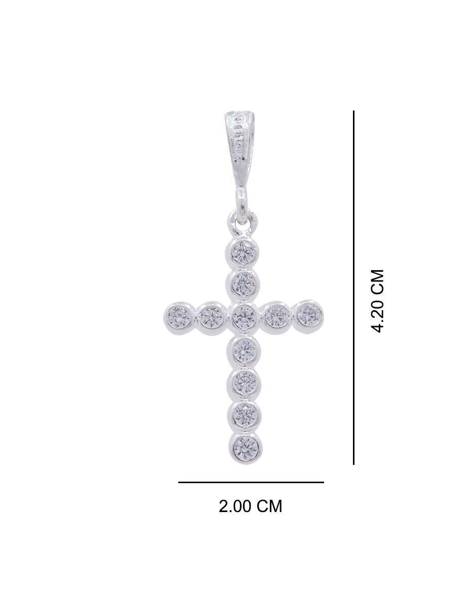 Dije de cruz de plata P 925 4