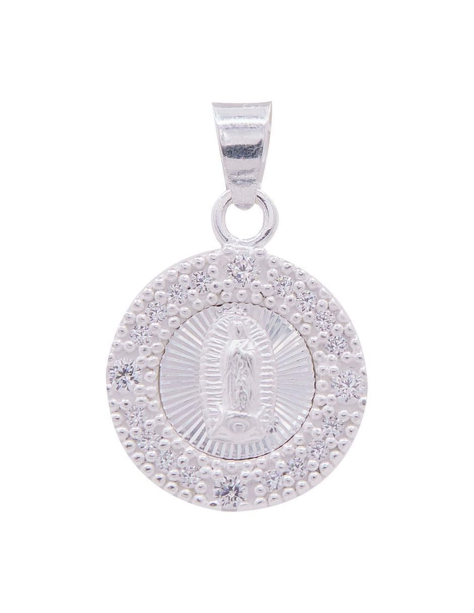 Dije redondo virgen de guadalupe de plata P 925 1