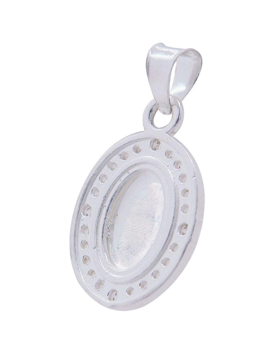 Dije ovalada virgen de guadalupe de plata P 925 2