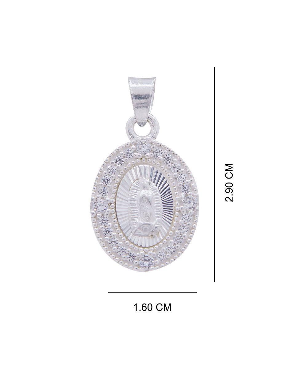 Dije ovalada virgen de guadalupe de plata P 925 4