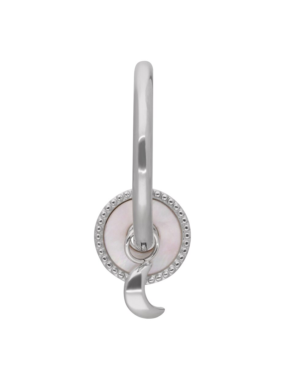 Aretes de luna Chra con acabado brillante cristal 1