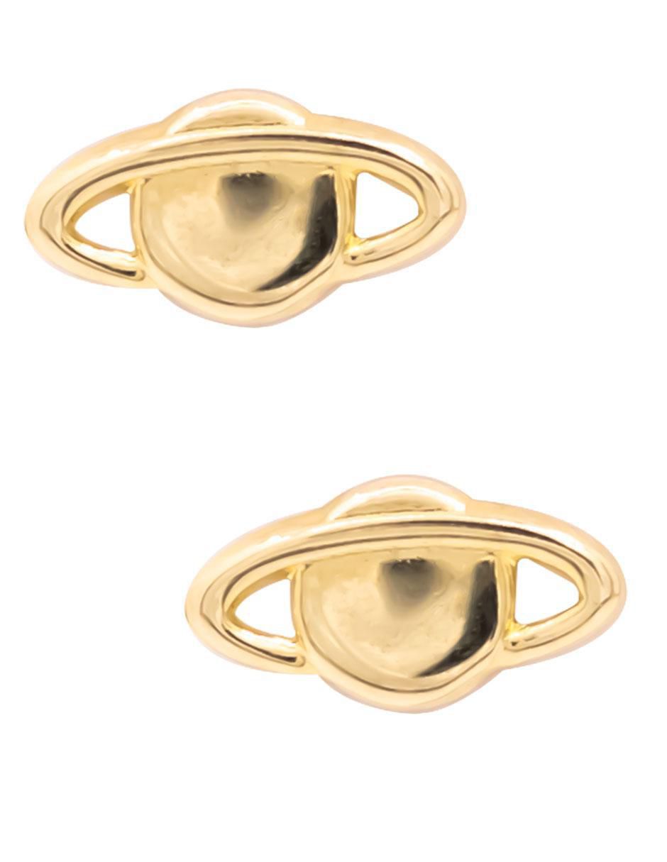 Broqueles de planeta de oro con acabado brillante Broqueles de planeta de oro con acabado brillante