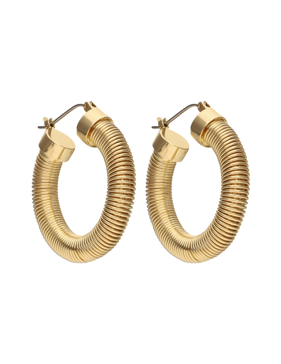 Aretes circulares Metal Coils con acabado brillante 2