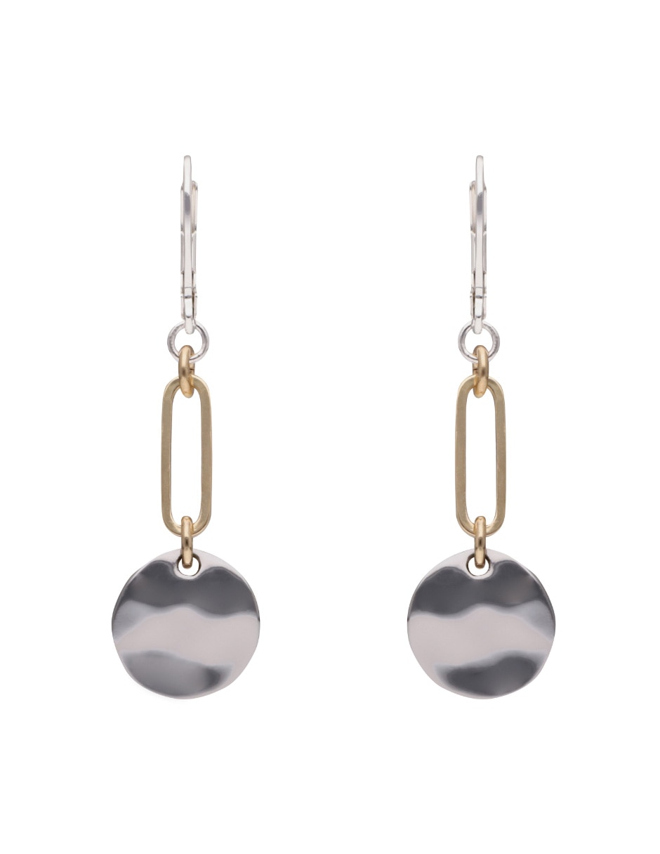 Aretes circulares Tritone Waves con acabado brillante