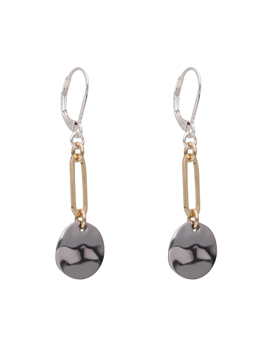 Aretes circulares Tritone Waves con acabado brillante 2