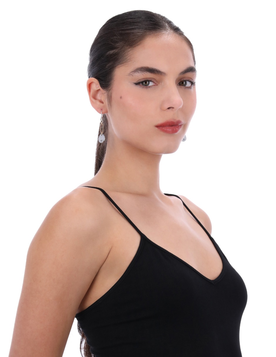 Aretes circulares Tritone Waves con acabado brillante 3