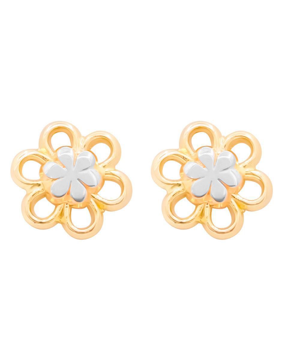 Broqueles de flor de oro con acabado brillante Broqueles de flor de oro con acabado brillante
