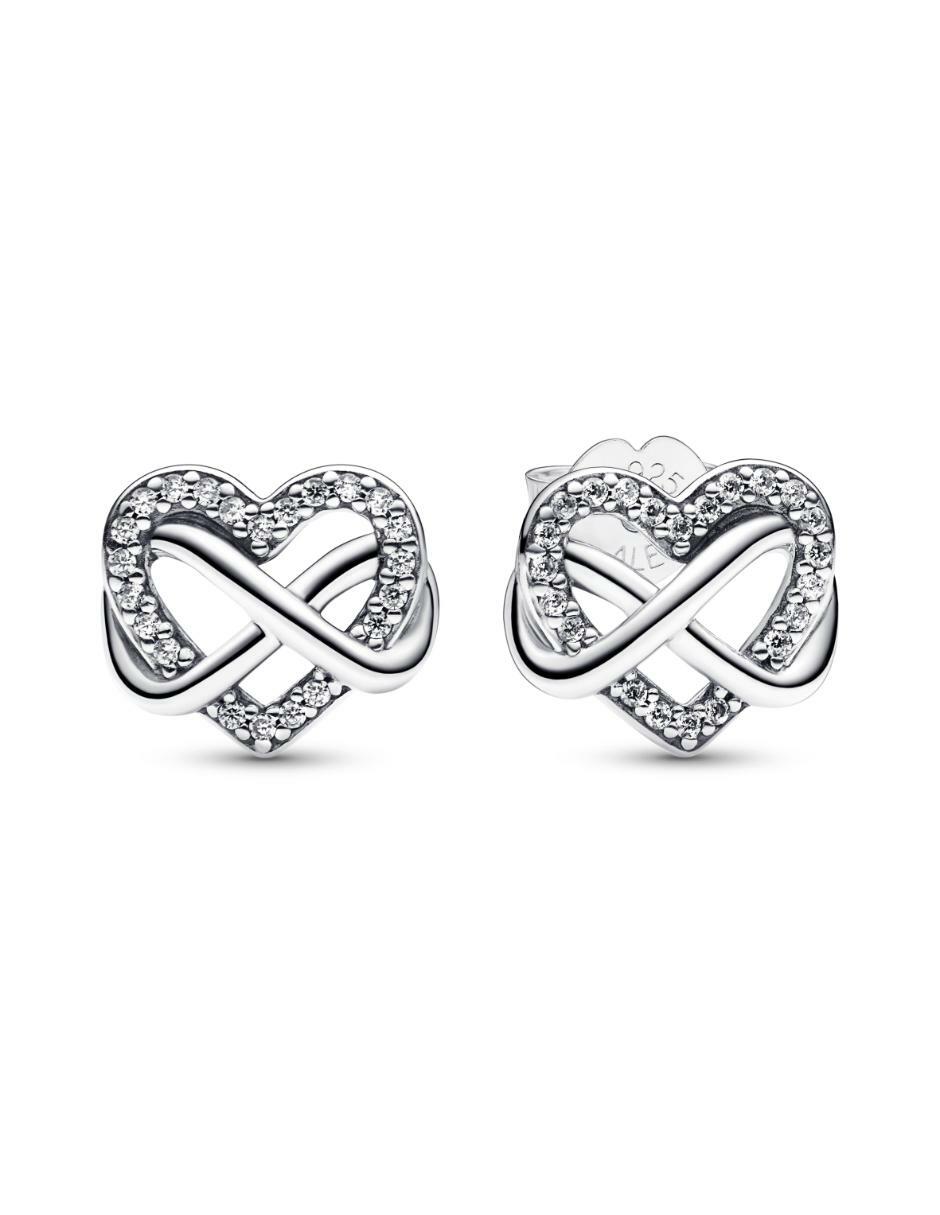Broqueles de corazón Moments de plata P 925 con acabado brillante zirconia cúbica