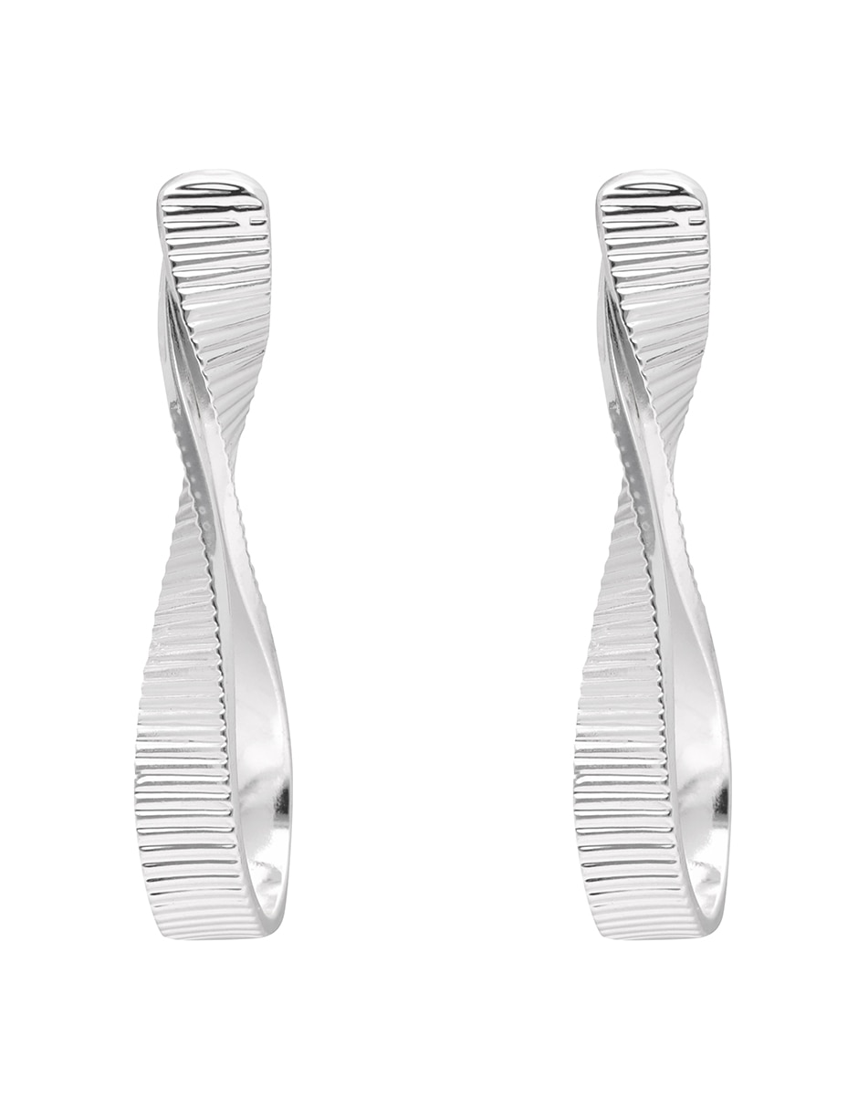 Aretes de entrelazado Basic Metal Ears N2 con acabado brillante 1