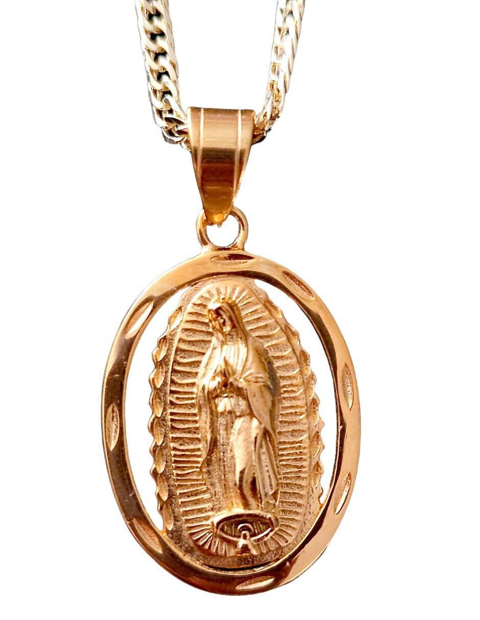 Collar con dije virgen de guadalupe 18 K 4