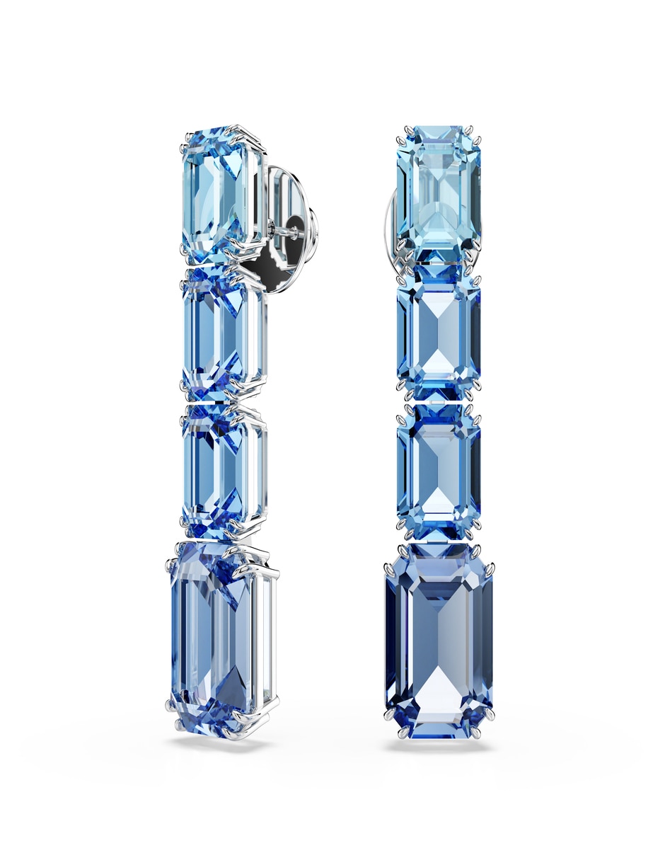 Aretes octagonales Millenia con acabado brillante
