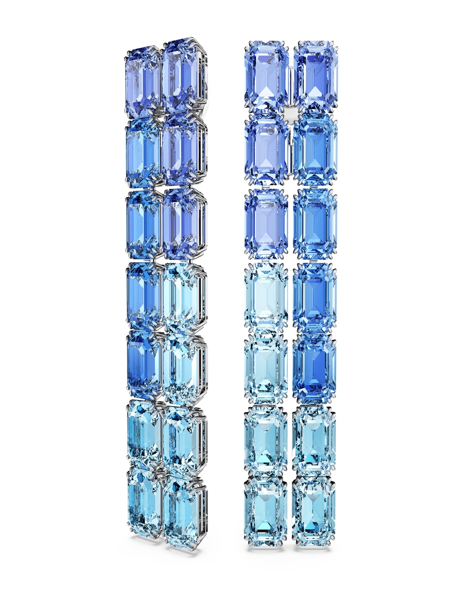 Aretes rectangulares Millenia con acabado brillante