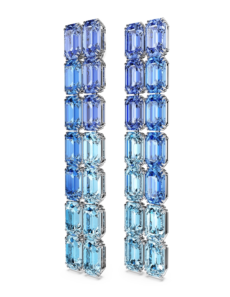 Aretes rectangulares Millenia con acabado brillante 2