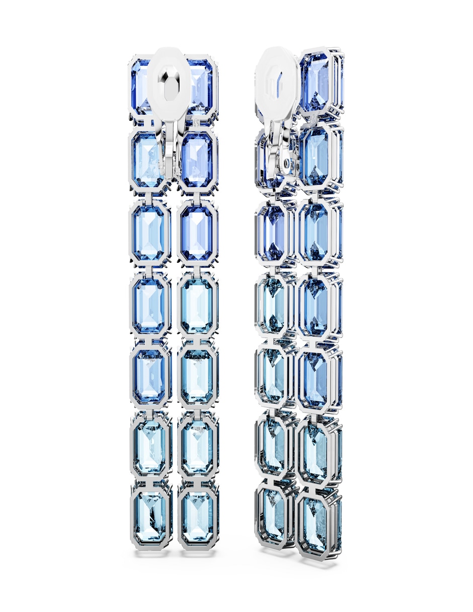 Aretes rectangulares Millenia con acabado brillante 3
