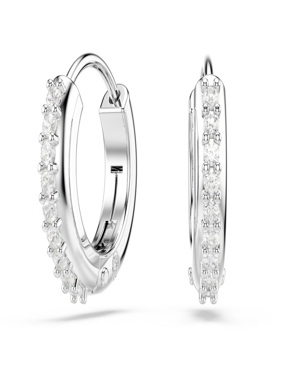 Aretes de aro circulares Matrix con acabado pavé