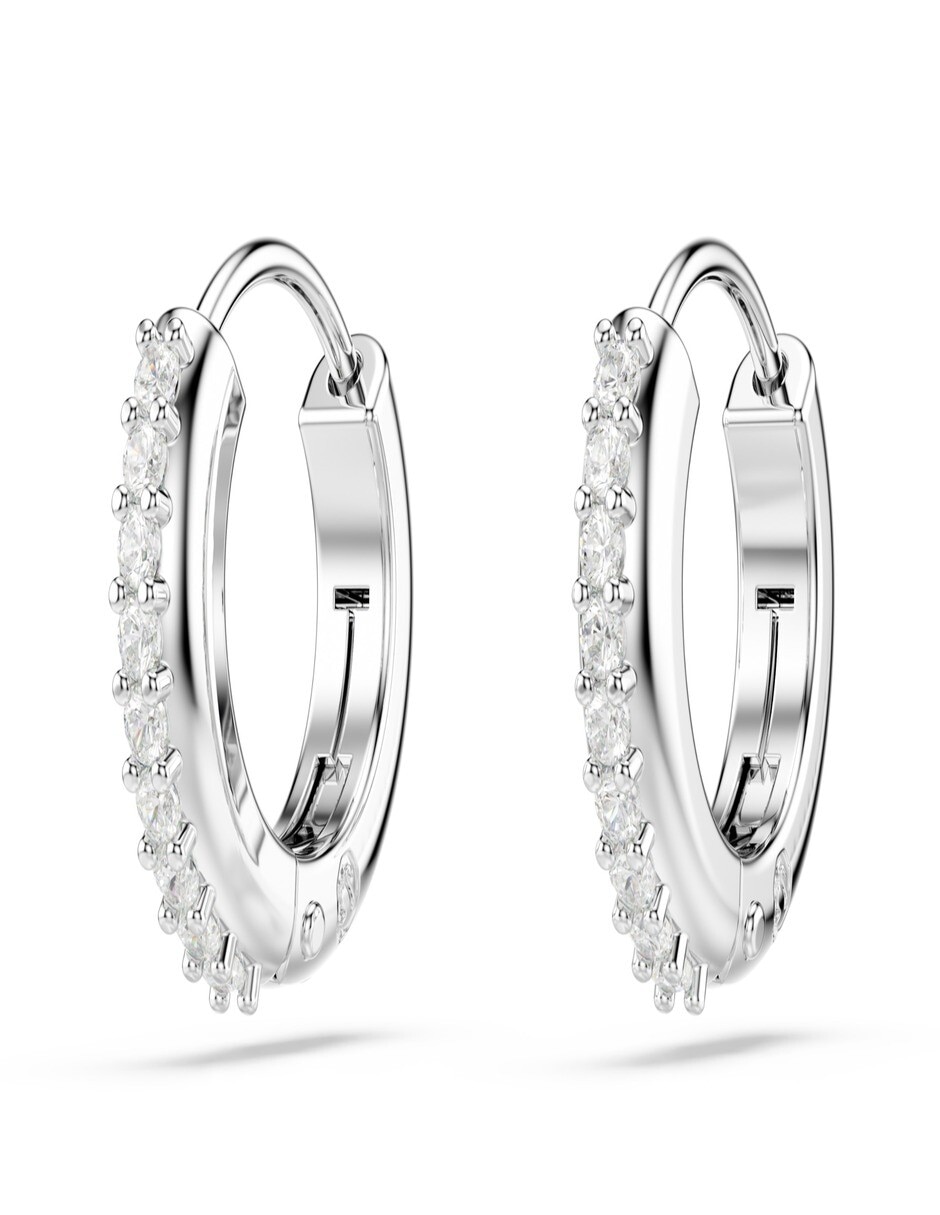 Aretes de aro circulares Matrix con acabado pavé 3