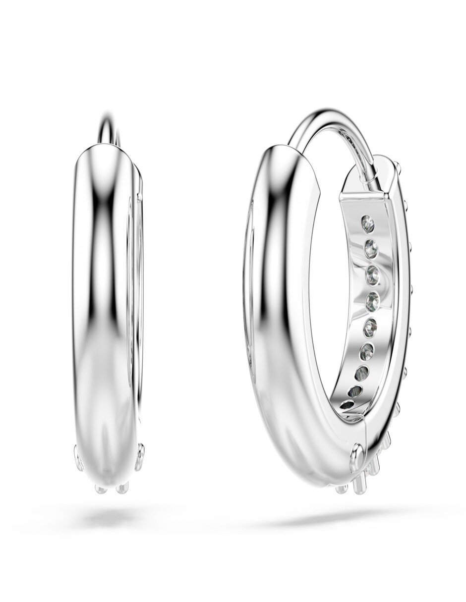 Aretes de aro circulares Matrix con acabado pavé 4