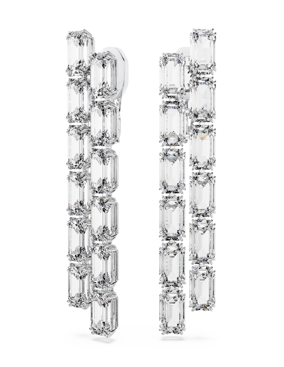 Aretes octagonales Millenia con acabado brillante