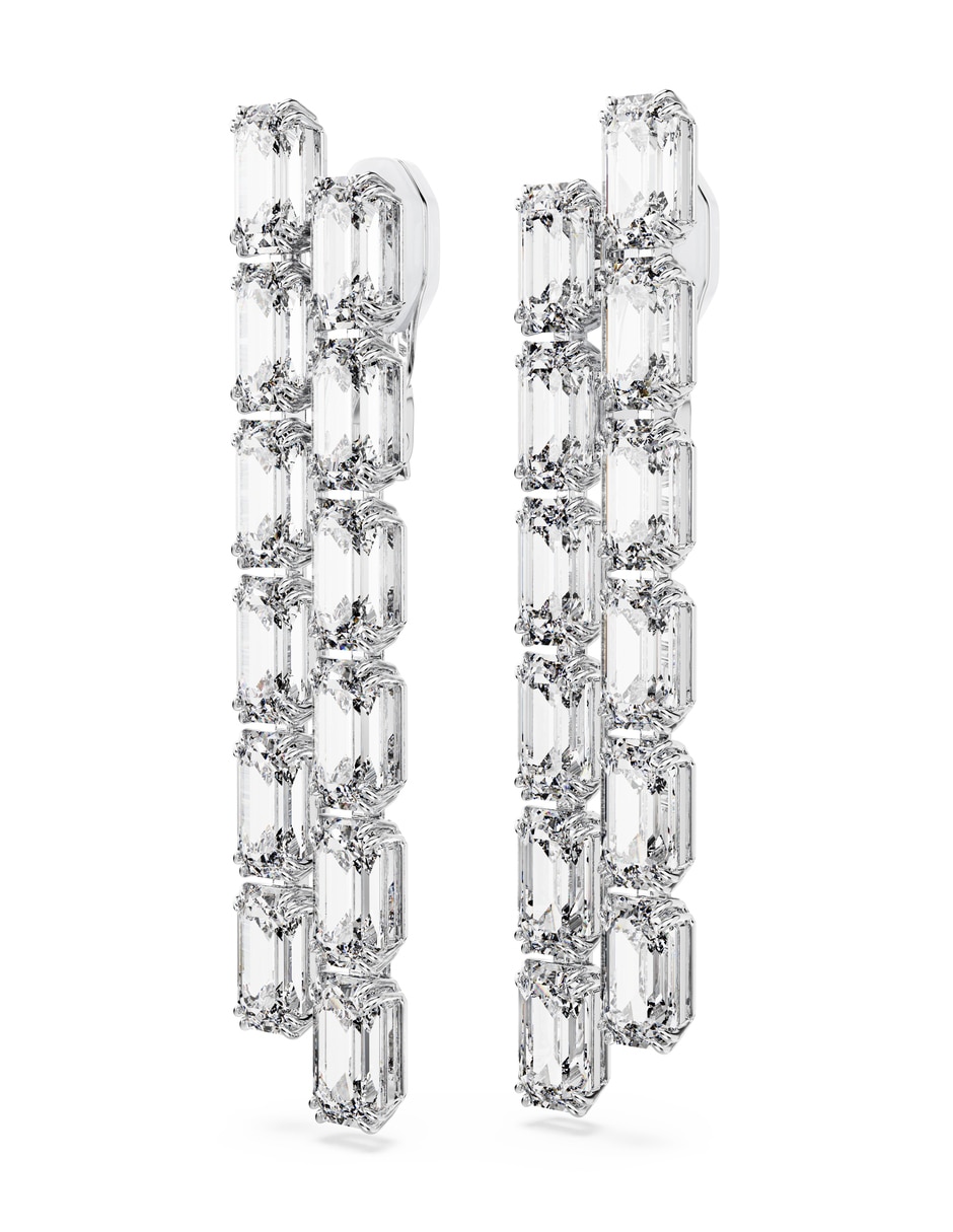 Aretes octagonales Millenia con acabado brillante 2