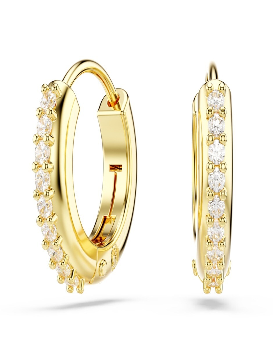 Aretes de aro circulares Matrix con acabado pavé zirconia