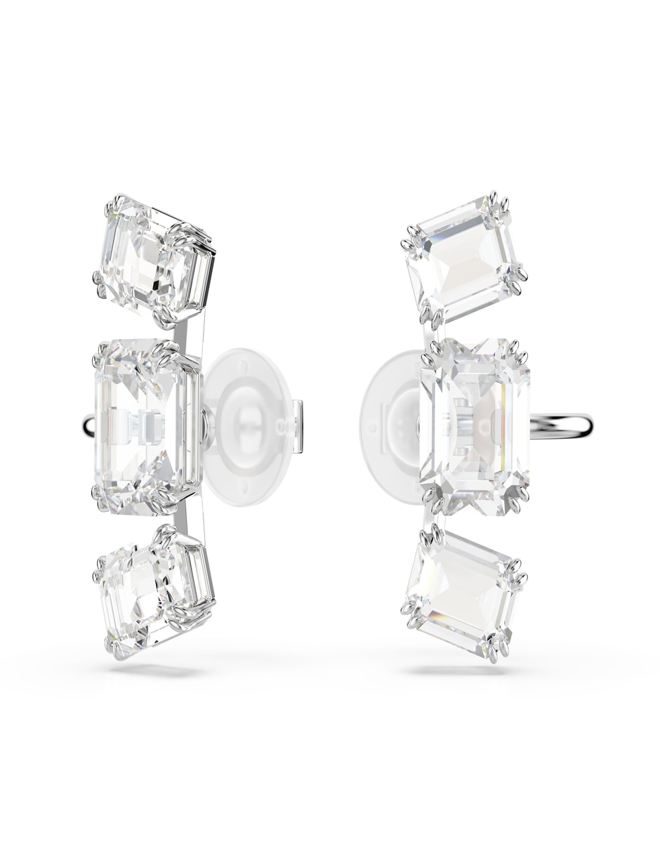Aretes octagonales Millenia con acabado brillante