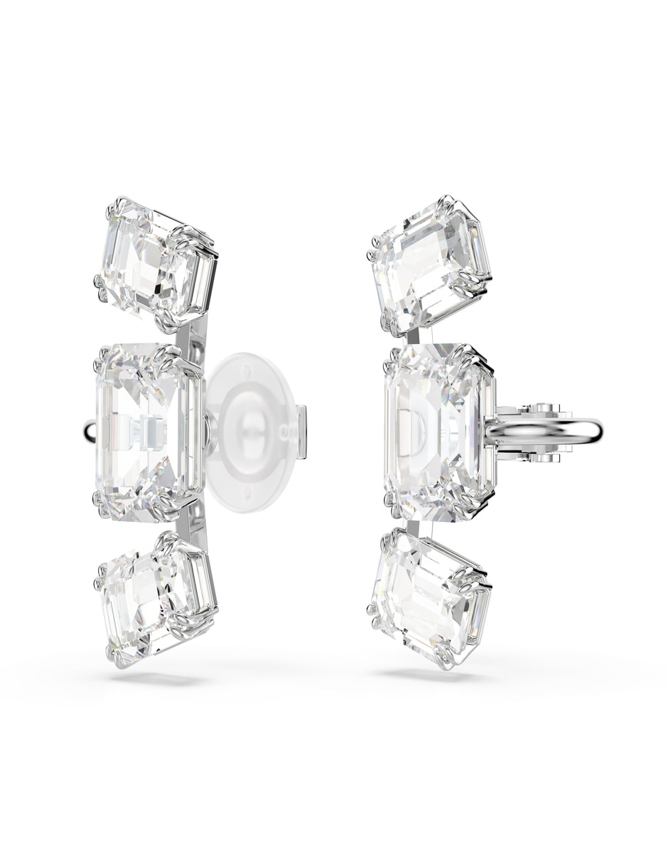 Aretes octagonales Millenia con acabado brillante 2