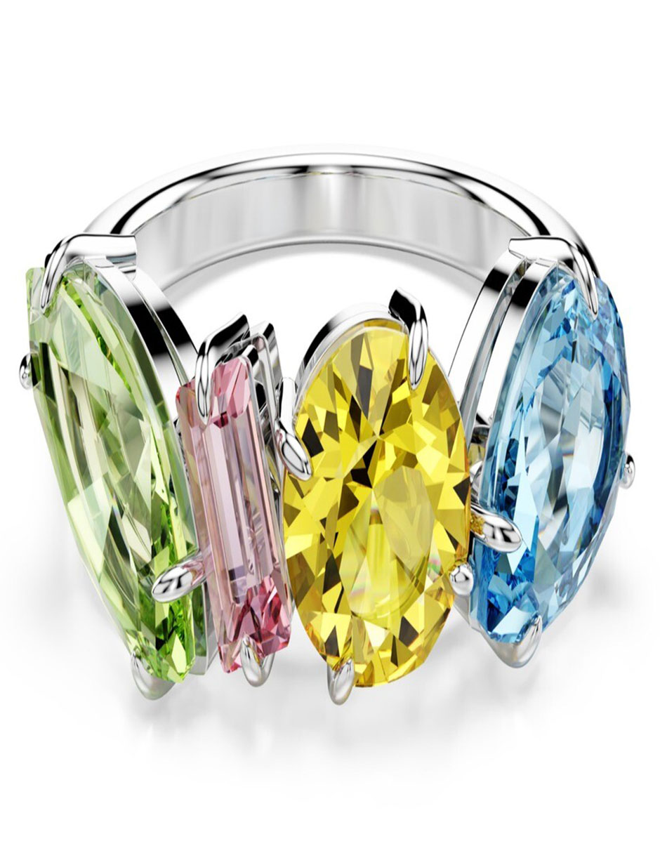 Blanco Baño Anillo Rare Swarovski Joyas Swarovski Joyeria