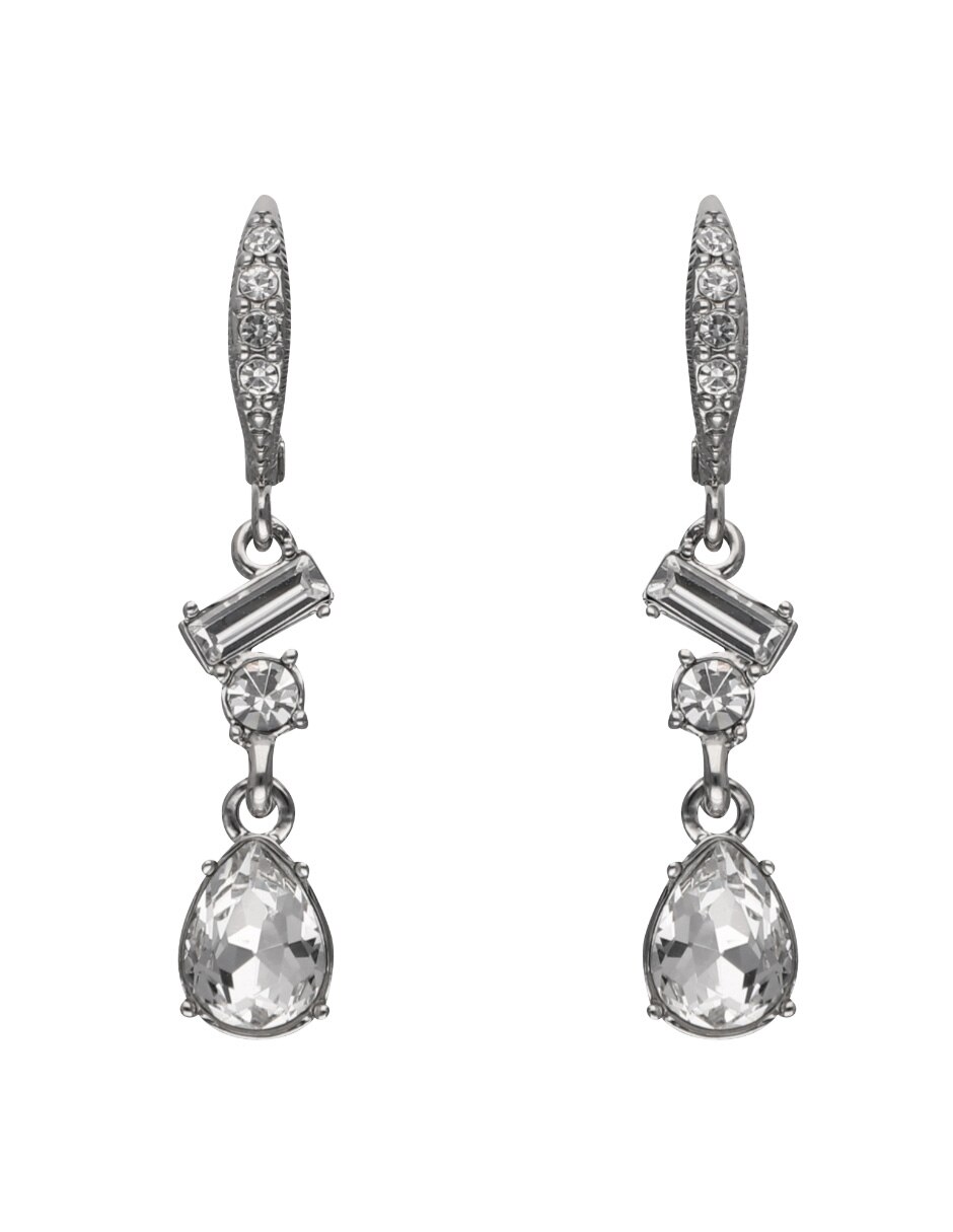 Aretes Gallery Glam con acabado brillante cristal 1