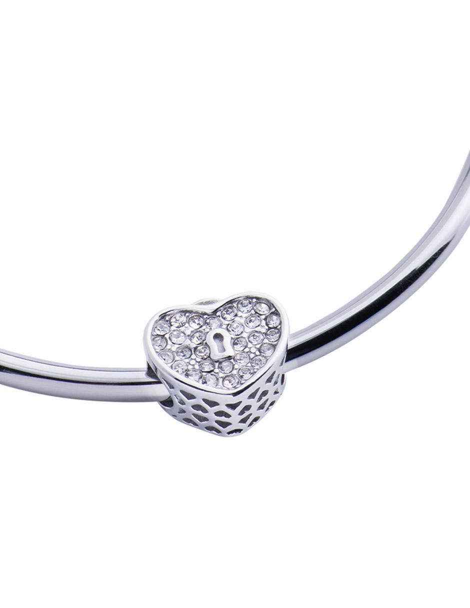 Charm de corazón Luckyly Corazón Candado Maca zirconia cúbica
