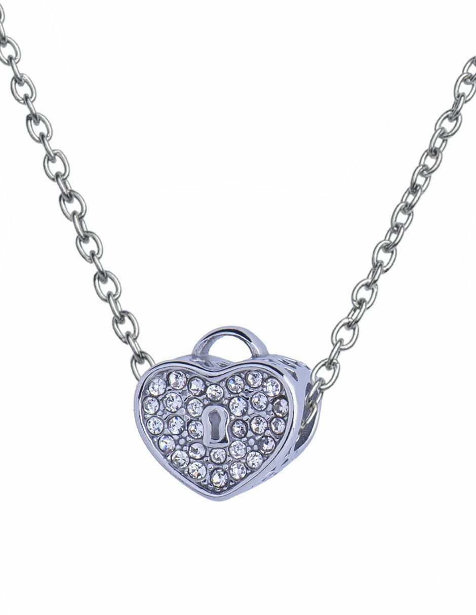 Charm de corazón Luckyly Corazón Candado Maca zirconia cúbica