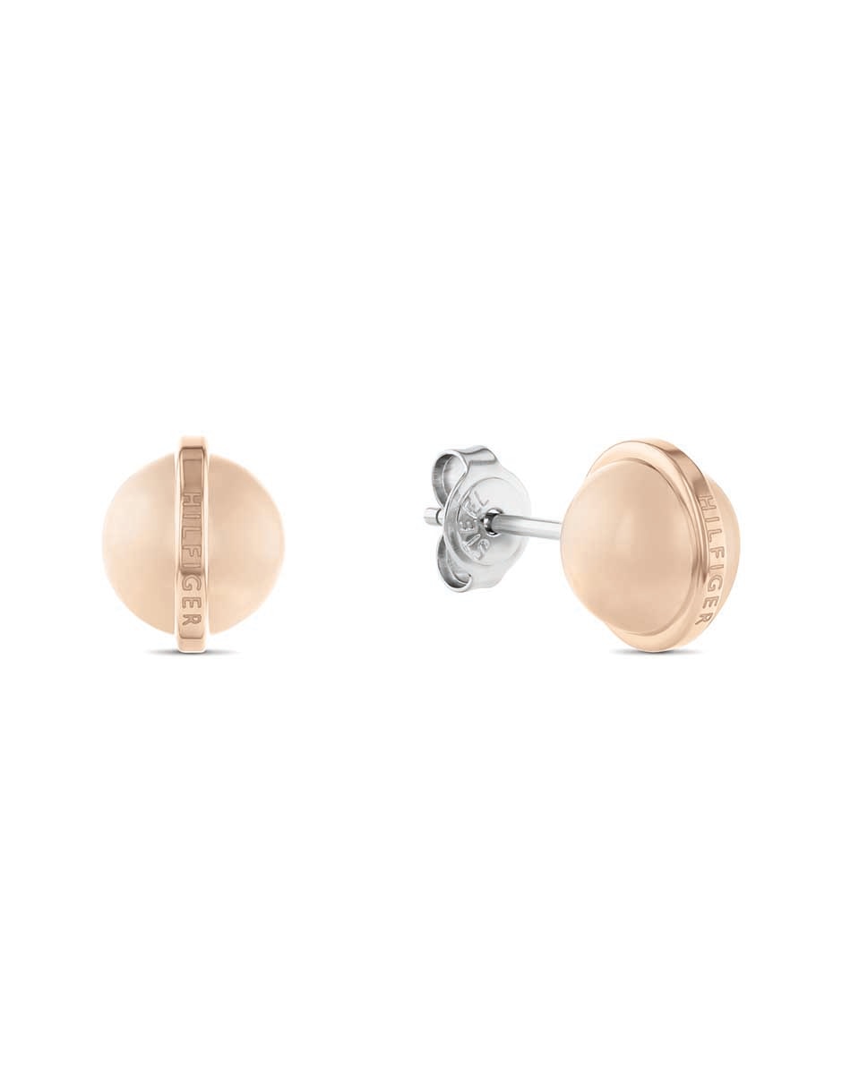 Aretes circulares Metallic Orbs con acabado brillante