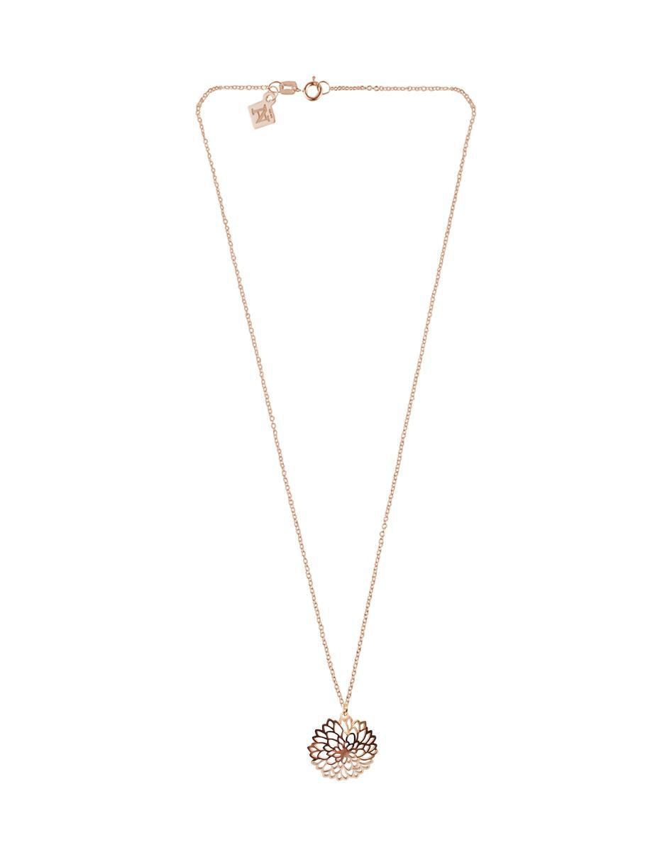 Collar con dije de flor Dalia de plata P 925 2