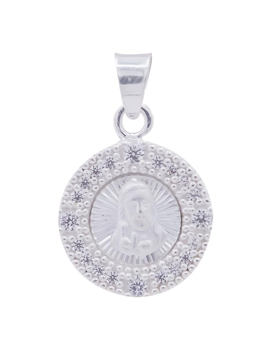 Dije redondo cristo de plata P 925