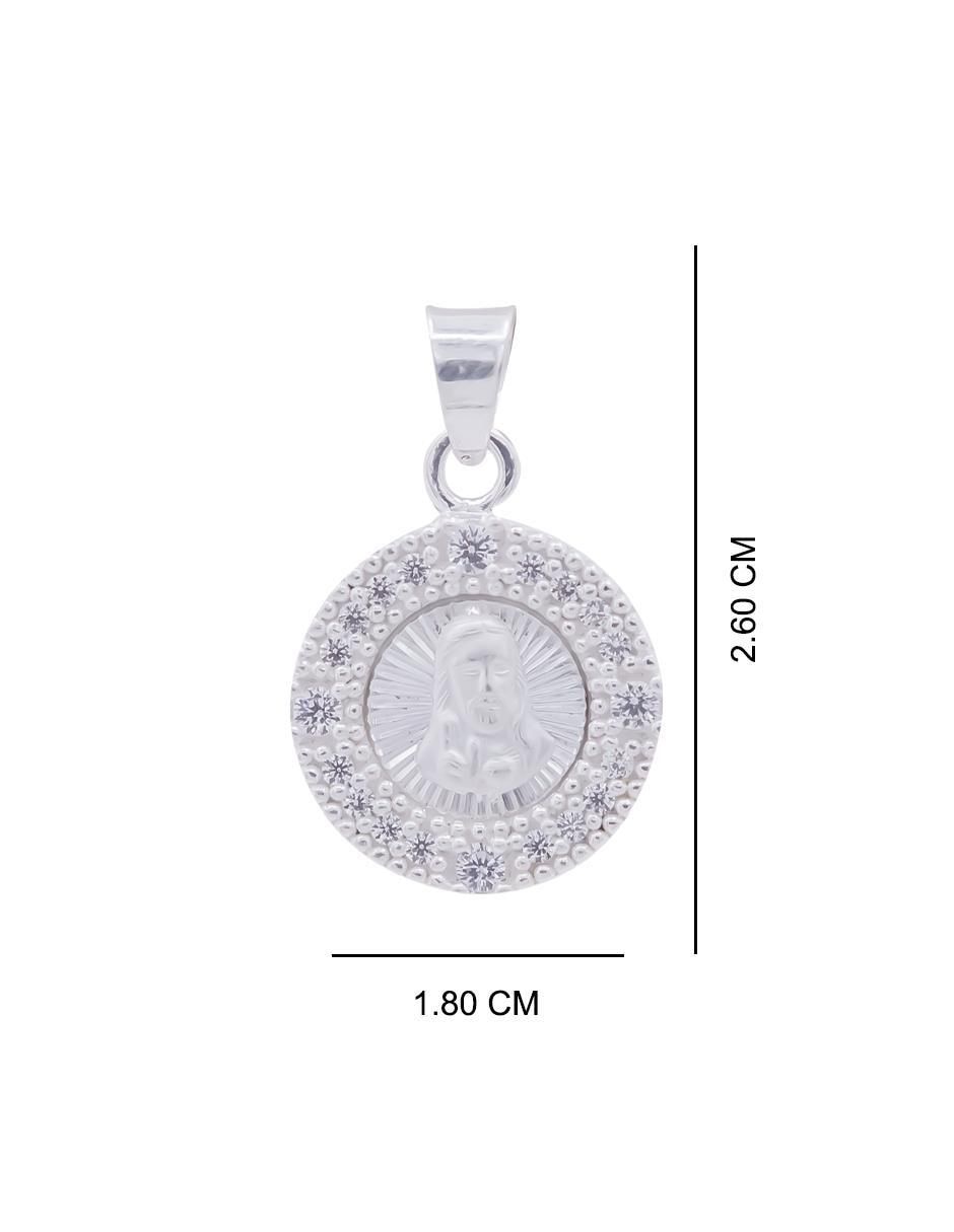Dije redondo cristo de plata P 925 3
