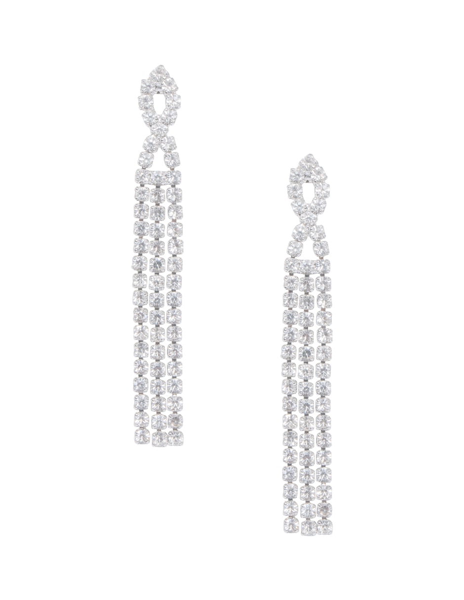 Aretes cuadrados con acabado brillante cristal