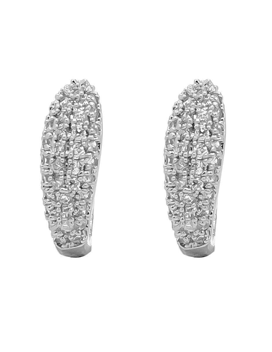 Arracadas con acabado brillante zirconia 1