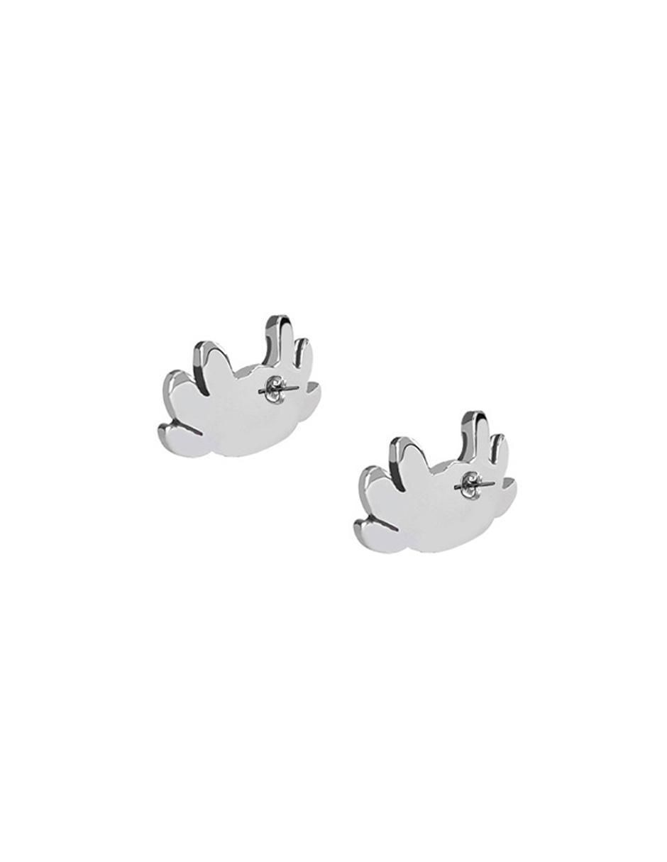 Aretes Ajolote de plata P 925 con acabado plateado 3