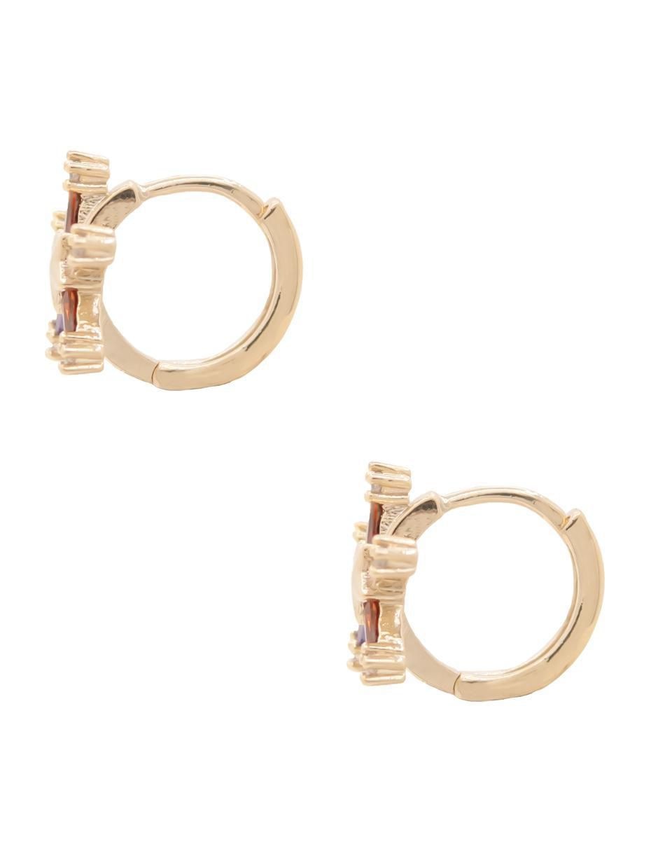 Aretes de estrella con acabado brillante zirconia 3