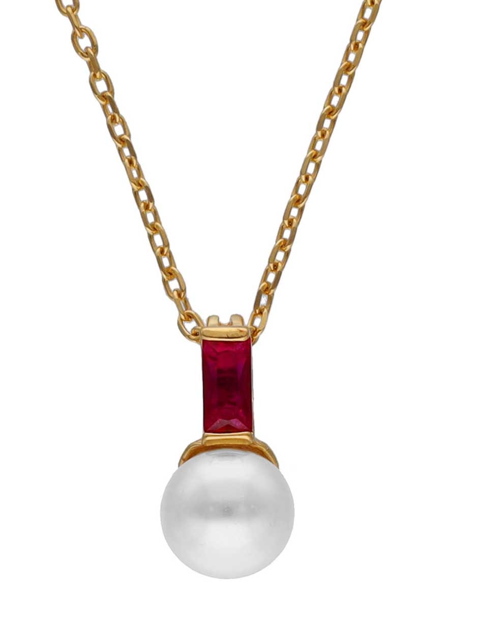 Collar con dije de esfera Selene de plata P 925