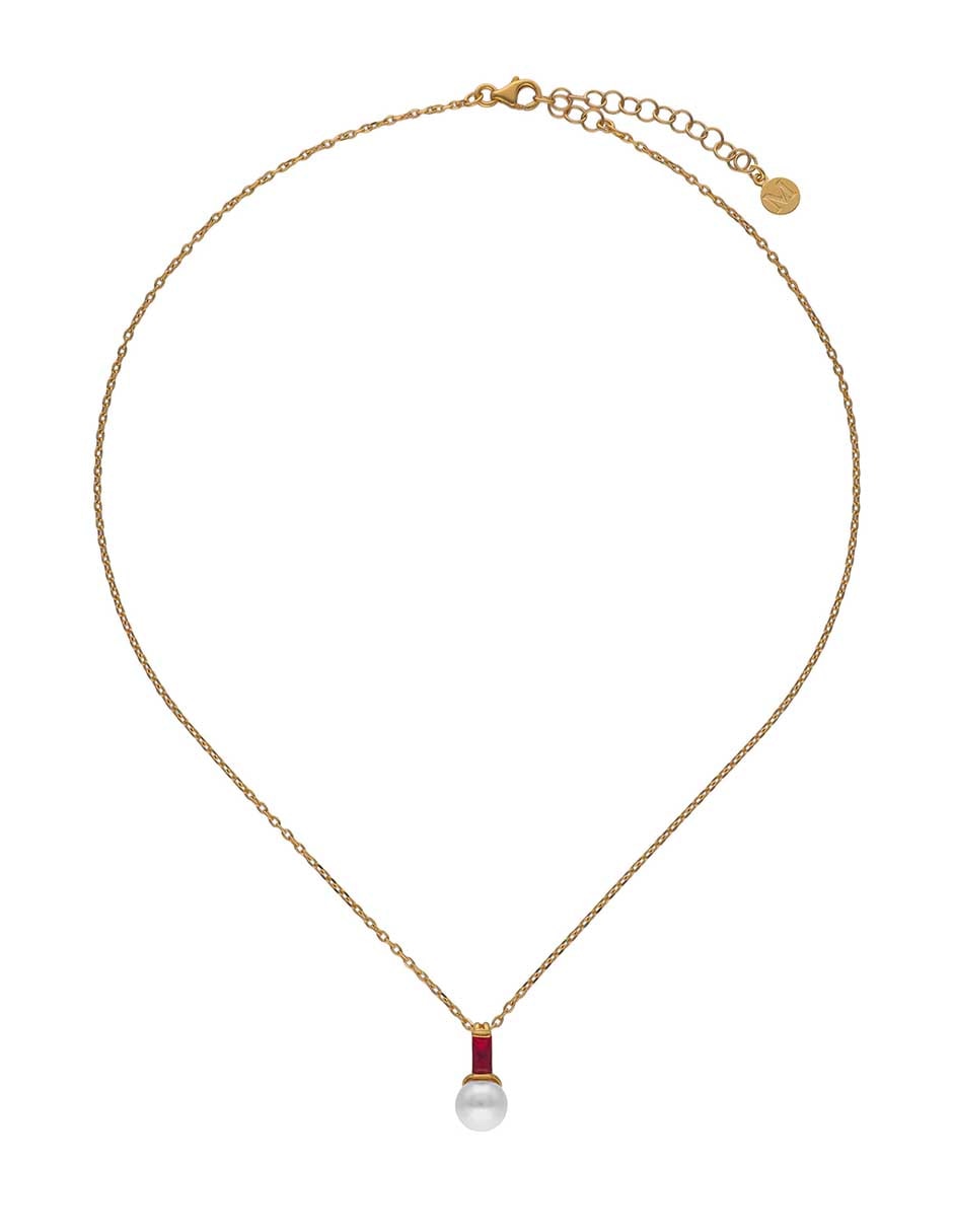 Collar con dije de esfera Selene de plata P 925 2