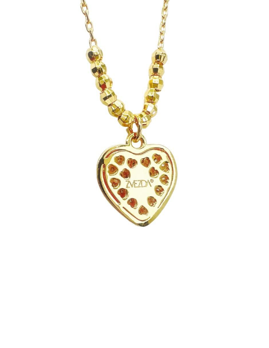 Collar de corazón de baño de oro 18 K 4