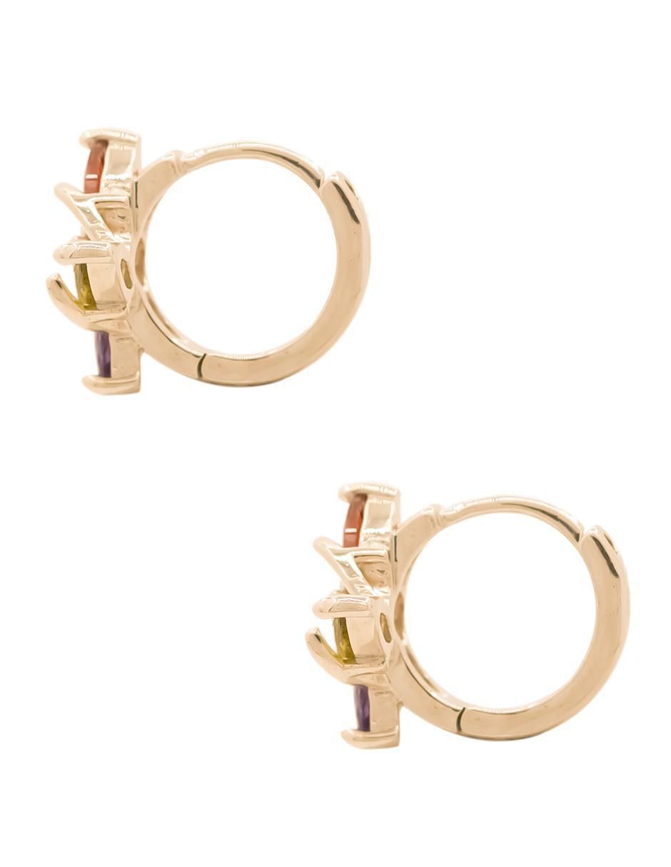 Aretes con acabado brillante zirconia 2