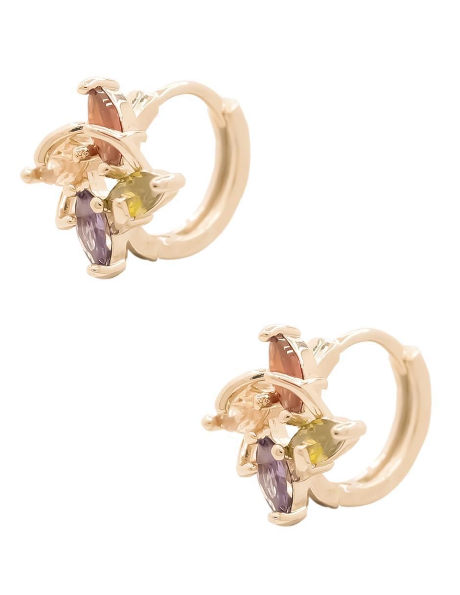 Aretes con acabado brillante zirconia 3