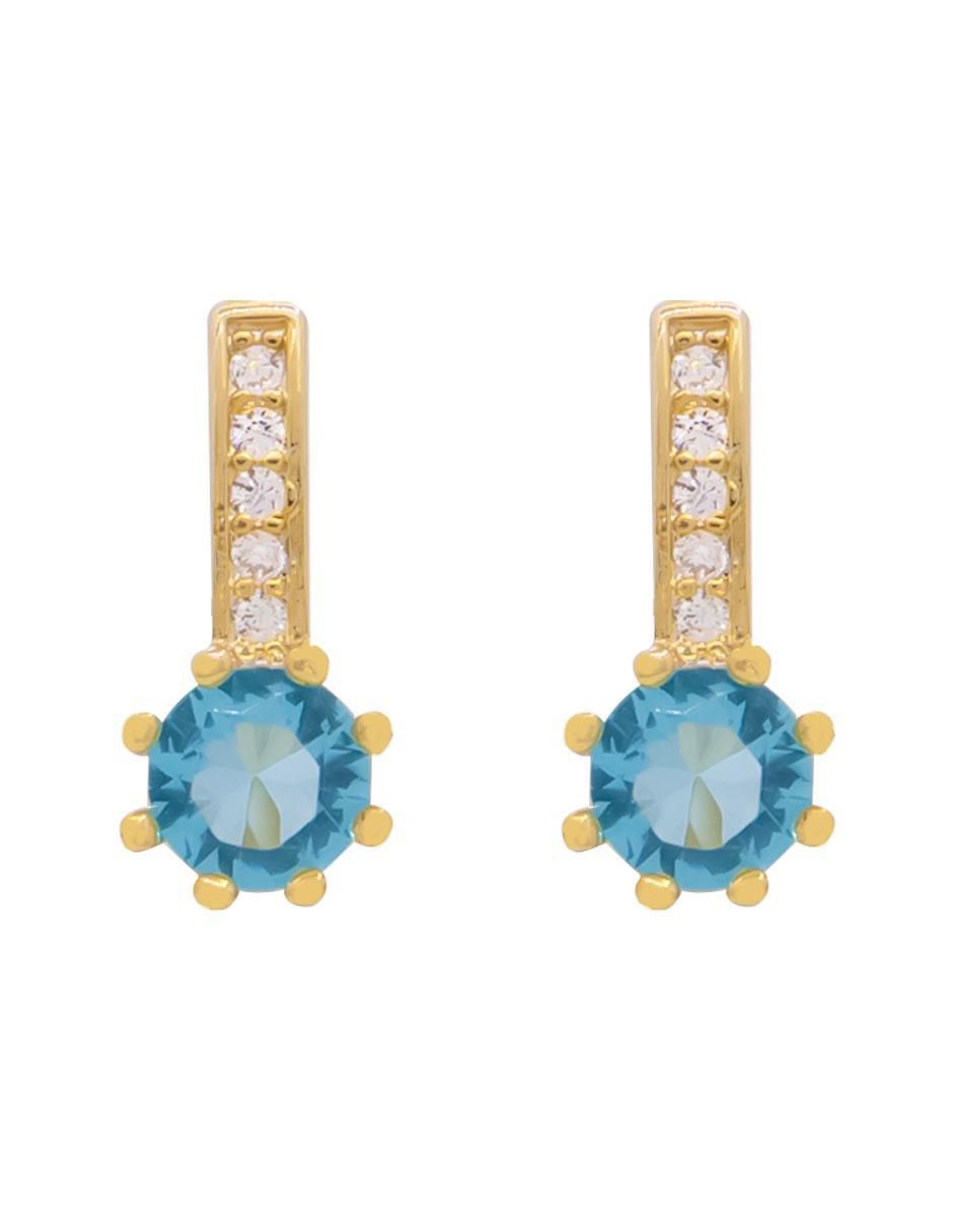 Aretes con acabado brillante zirconia 1