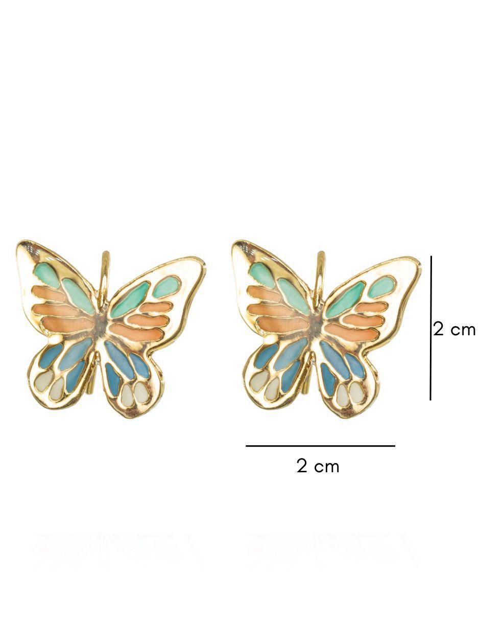 Aretes de mariposa Ablime con acabado esmaltado 2