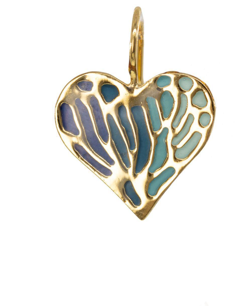 Aretes de corazón Ablime con acabado esmaltado 2