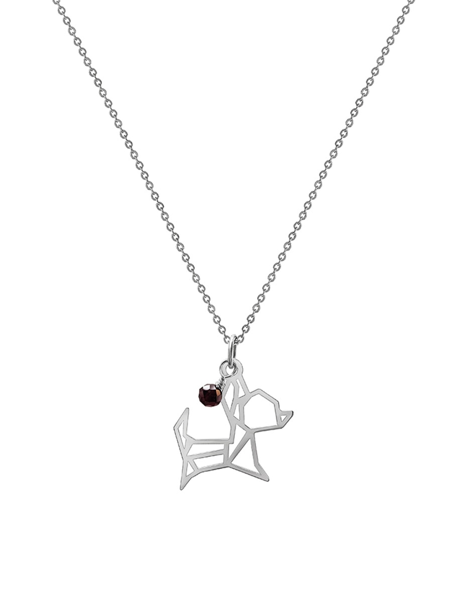 Colgante Y Dije de perro origami de plata P 925 Colgante Y Dije de perro origami de plata P 925